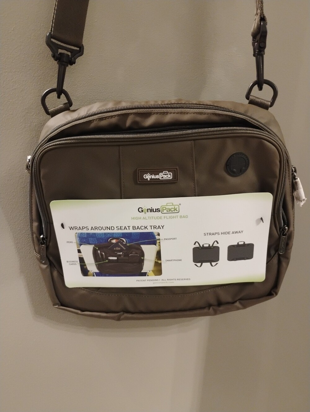 NEW With Tags Genius Pack High Altitude Travel Flight Bag Olive Brown